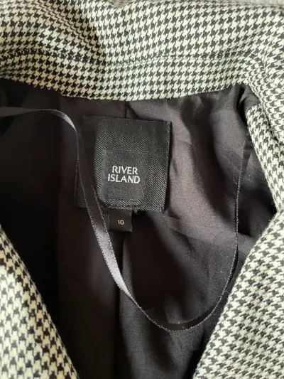 Blazer de cuadros blanco y negro - miniatura 2