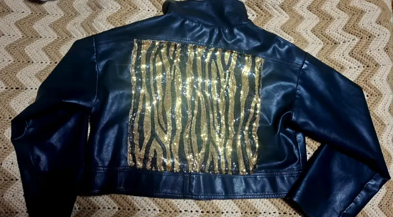 Chaqueta negra de eco cuero - 2