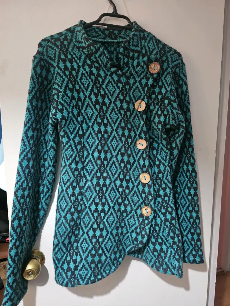 Chaqueta de lana patrón geométrico - 2