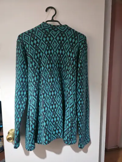 Chaqueta de lana patrón geométrico - miniatura 3