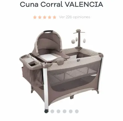 Cuna corral de viaje gris - miniatura 4