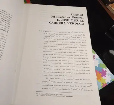 Diario Del Brigadier D. JM Carrera  Tomo 3 - miniatura 3