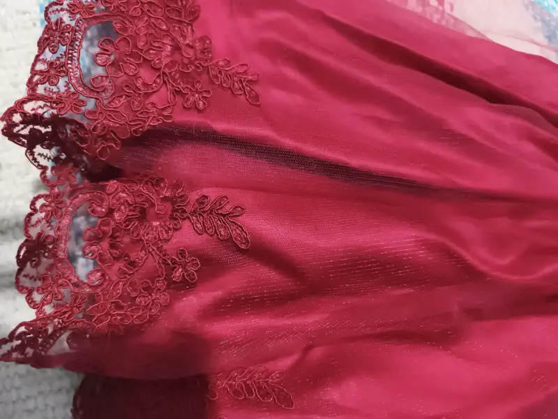 Vestido niña de gala color rojo talla 3 - 3