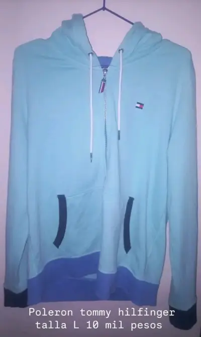 Polerón Tommy Hilfiger celeste - miniatura 1
