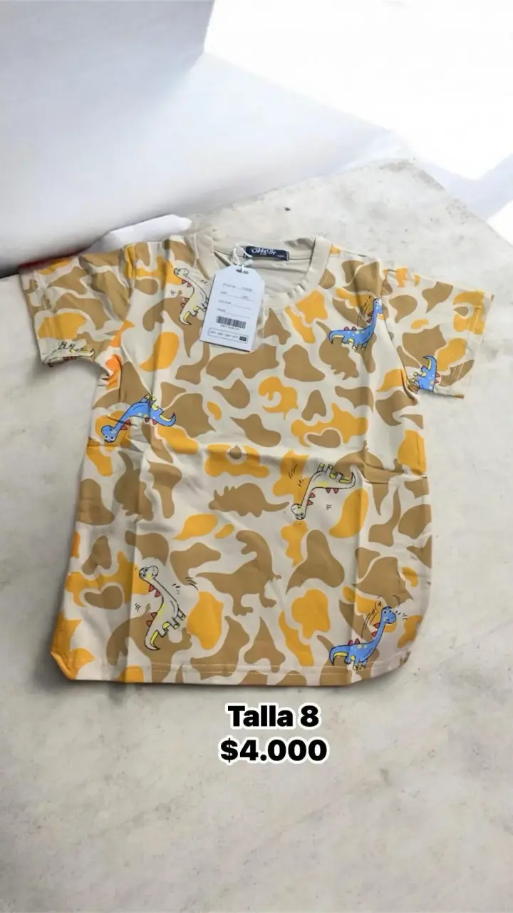 Polera infantil dinosaurios