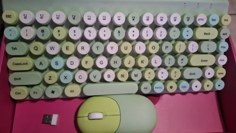 Teclado retro inalámbrico verde - 2