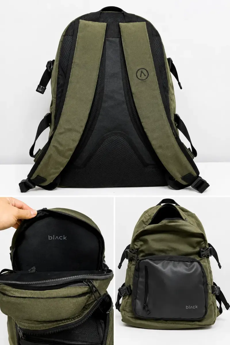 Mochila verde acolchada marca black bubba