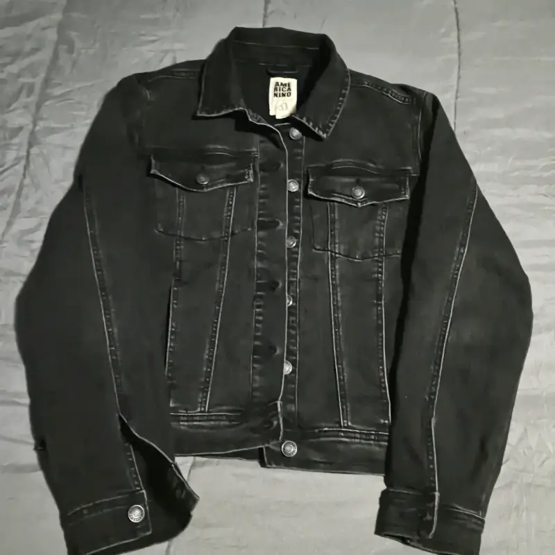 Chaqueta de jean negra - 1