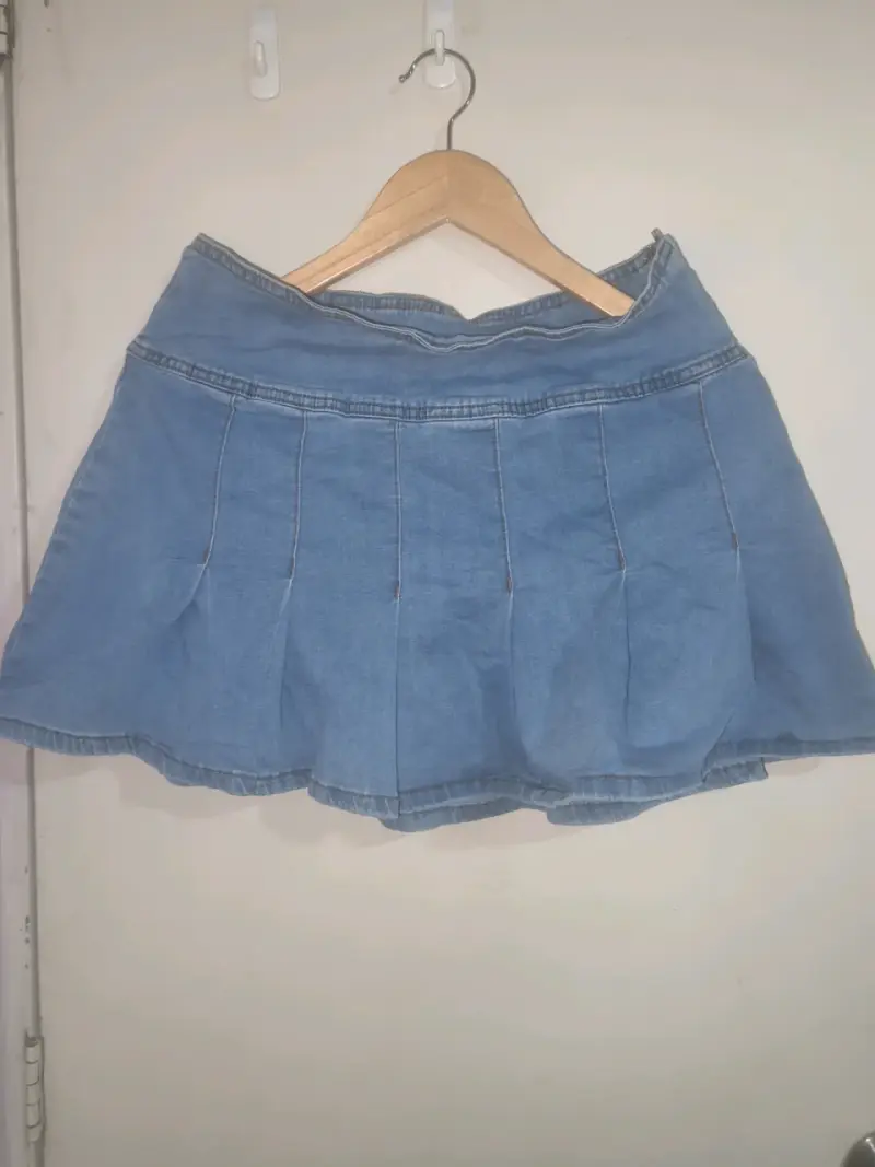 Falda de mezclilla azul