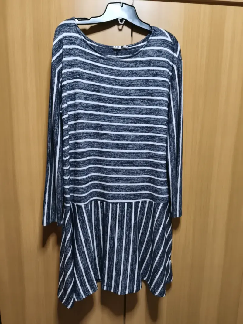Vestido GAP Talla L rayado azul y blanco - 1