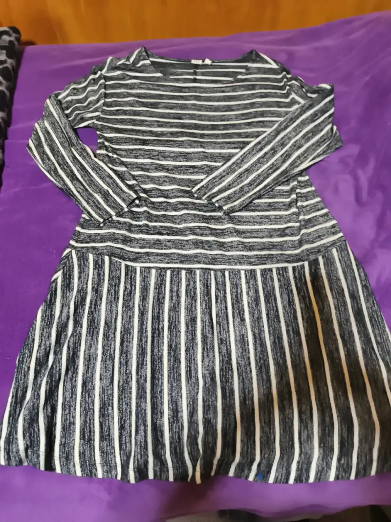 Vestido GAP Talla L rayado azul y blanco - 2