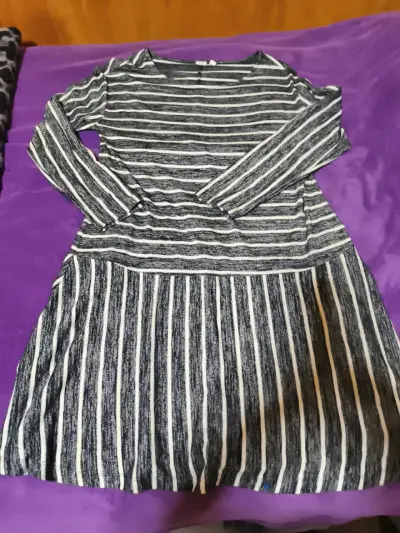 Vestido GAP Talla L rayado azul y blanco - miniatura 2
