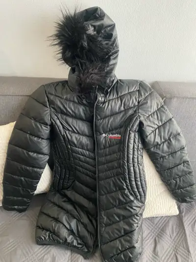 Parka Columbia negra con capucha - miniatura 1