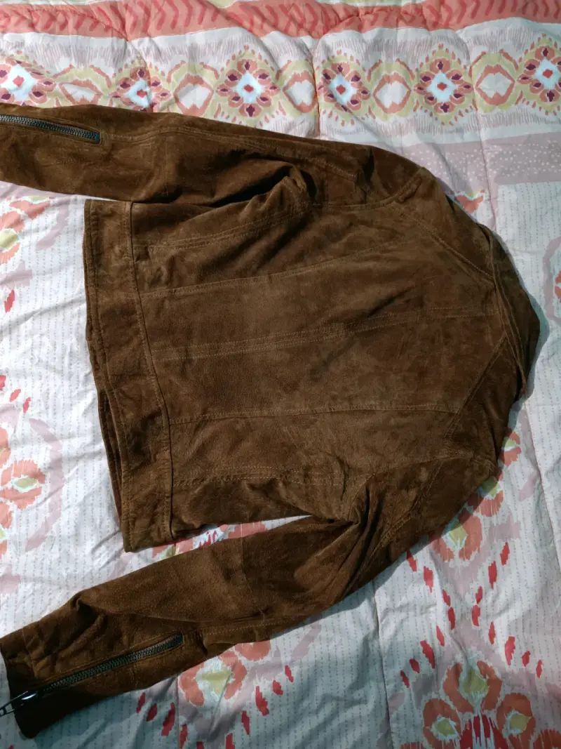 Chaqueta de gamuza café - 3