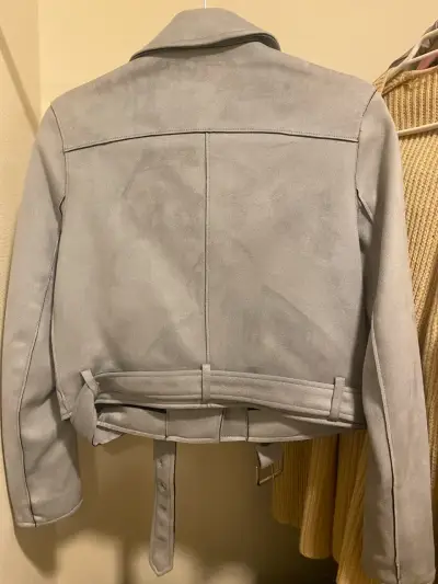 Chaqueta biker azul Zara talla M - miniatura 4