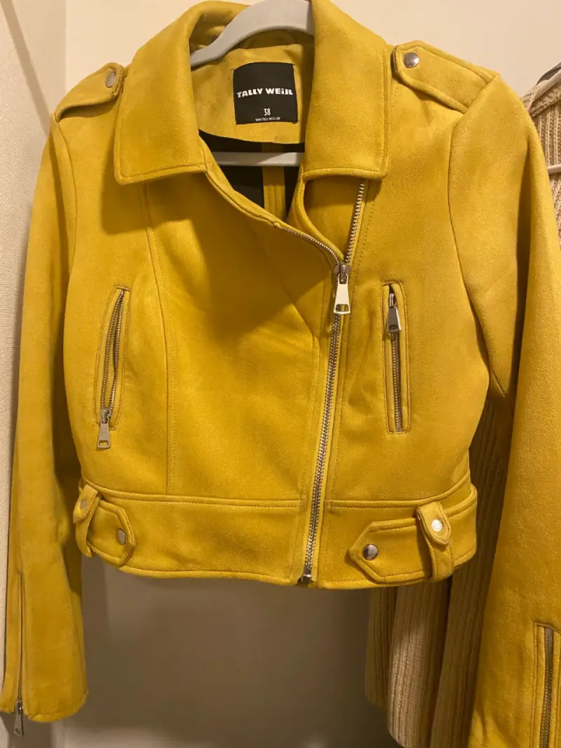 Chaqueta amarilla gamuza italiana - 1
