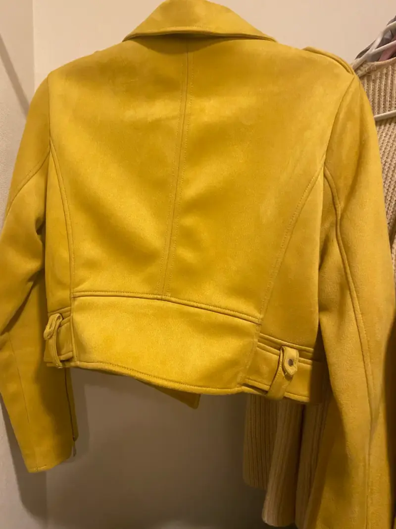 Chaqueta amarilla gamuza italiana - 2