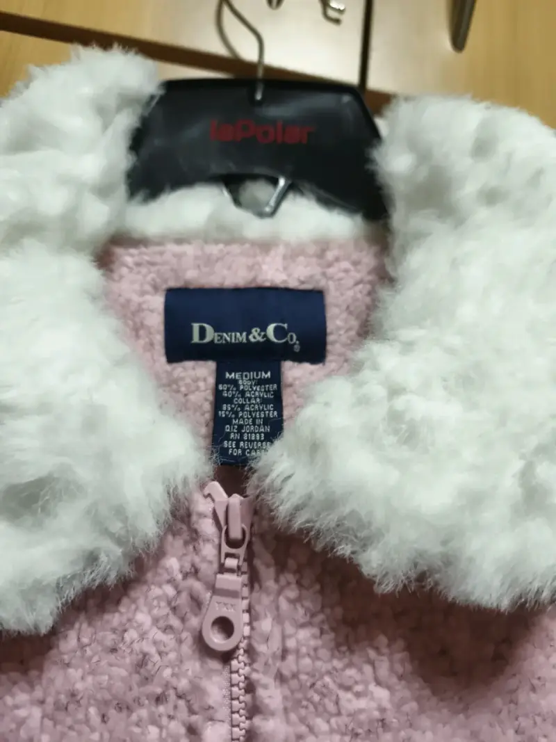 Chaqueta corderito color rosa T/L - 3