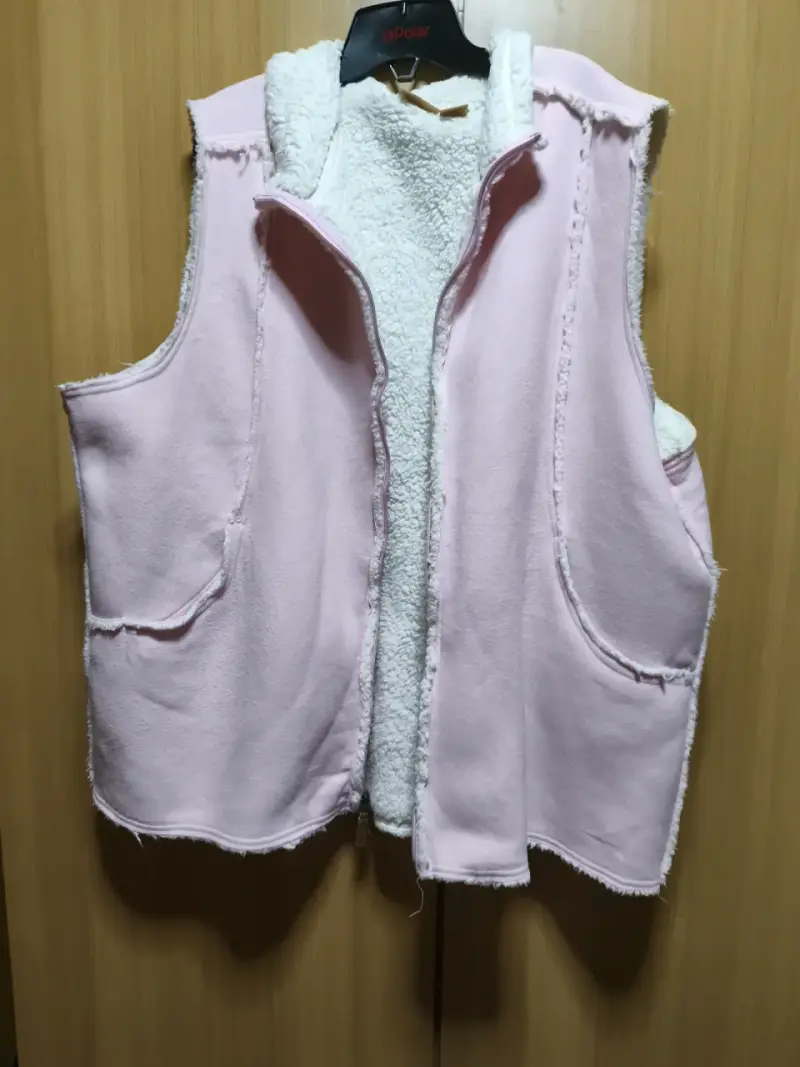 Chaleco rosa con forro polar T/2 XL - 1
