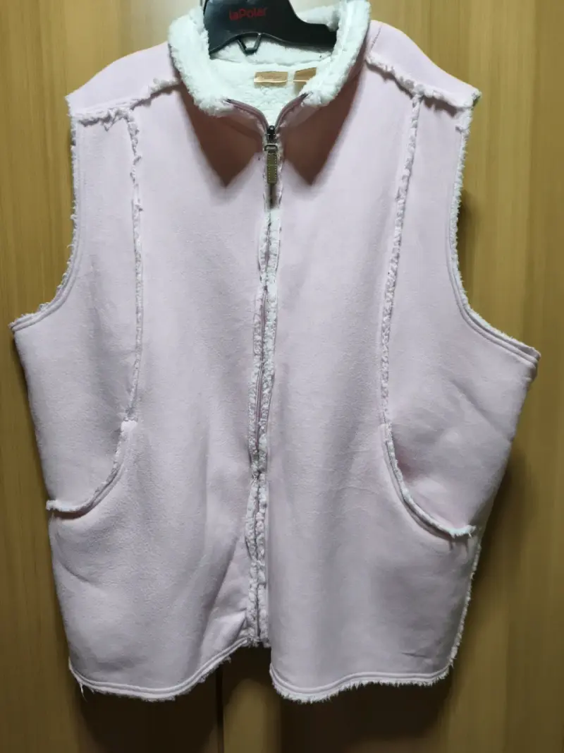 Chaleco rosa con forro polar T/2 XL - 2