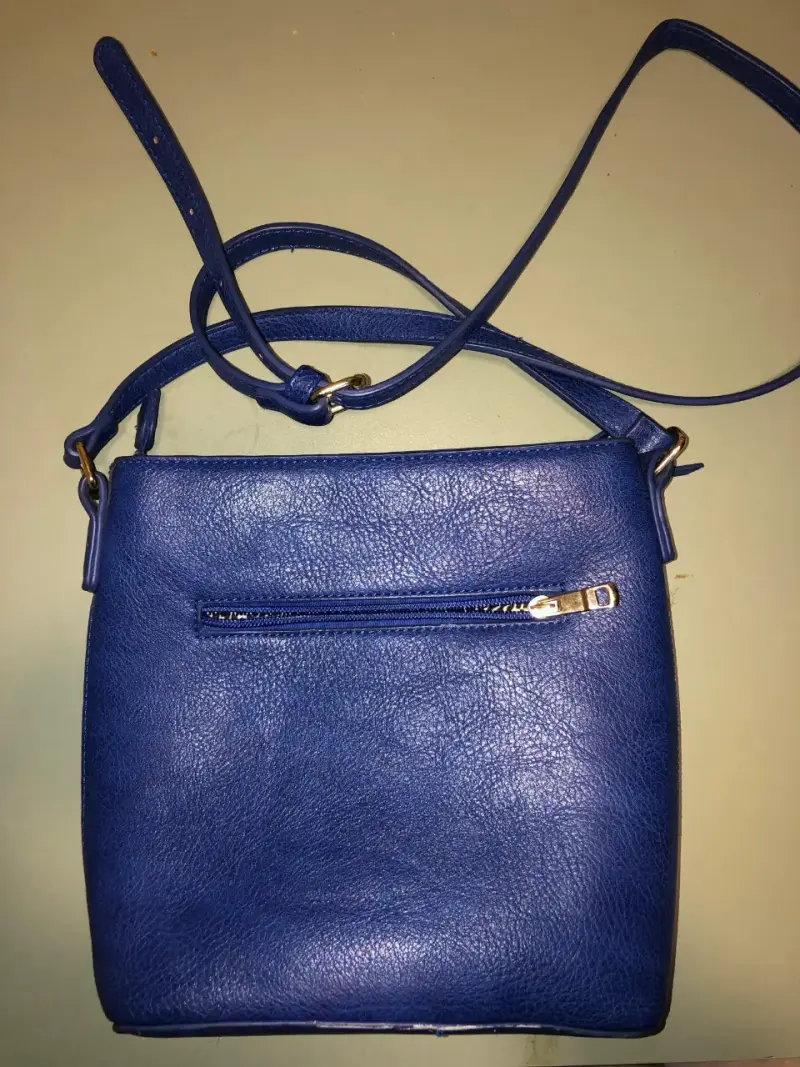 Cartera azul con diseño interno animal print - 2