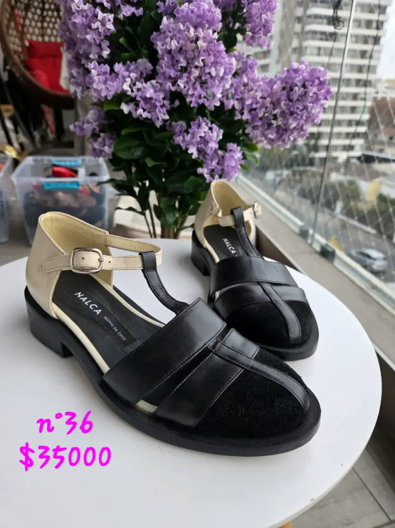 Zapatos negros de taco cuña - 2
