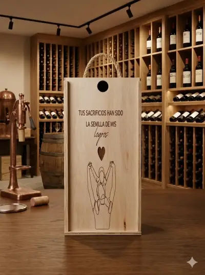 Caja de regalo con trimmer y vino - miniatura 2