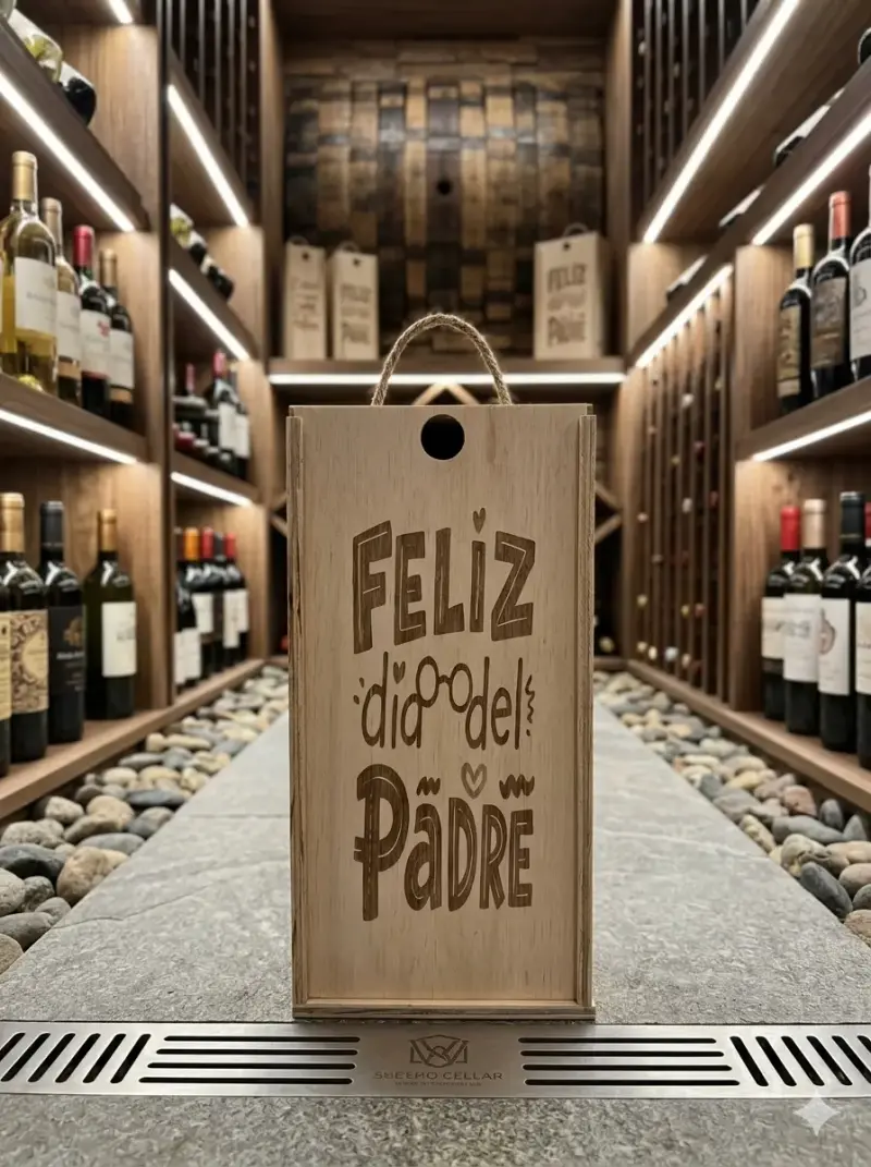 Caja de regalo con trimmer y vino - 3