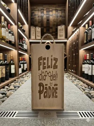 Caja de regalo con trimmer y vino - miniatura 3