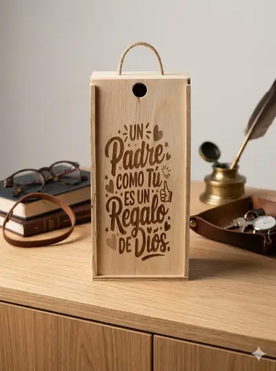 Caja de regalo con trimmer y vino - miniatura 4