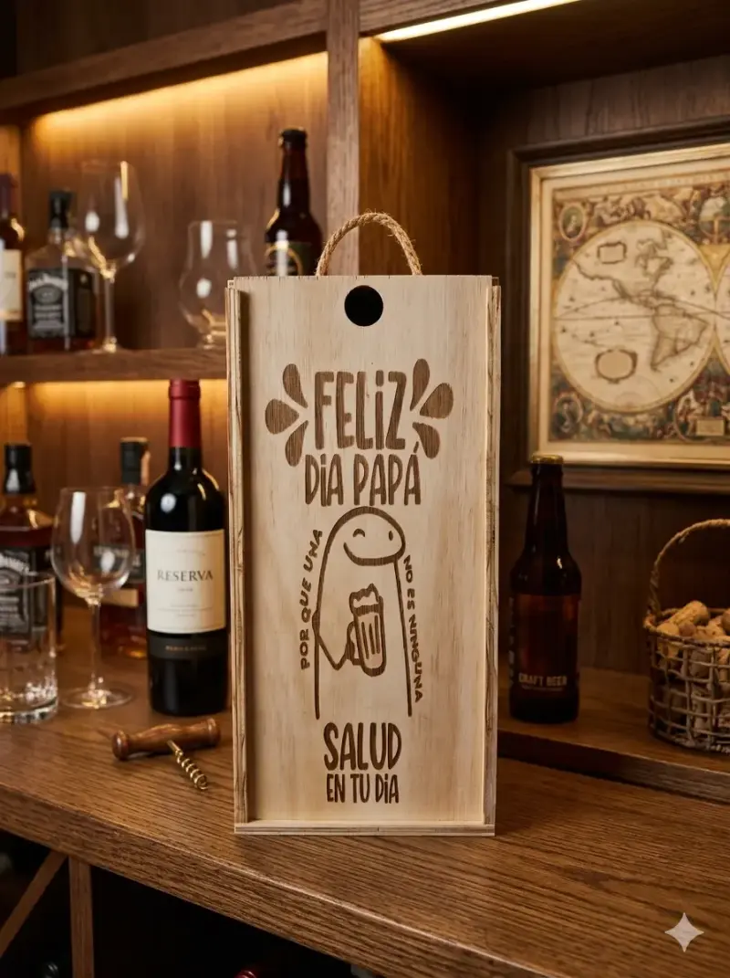 Caja de regalo con trimmer y vino - 5