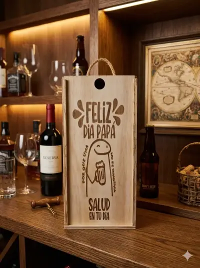 Caja de regalo con trimmer y vino - miniatura 5