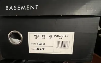 Zapatos Basement negros talla 44 - miniatura 1