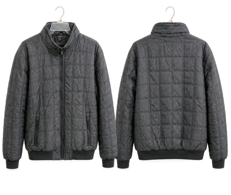 Chaqueta gris acolchada - 1