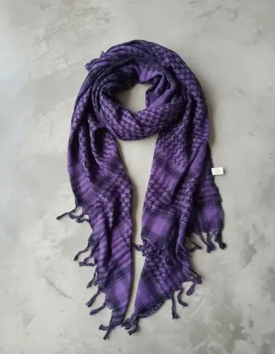 Pañuelo morado con diseño a cuadros Americanino - miniatura 1