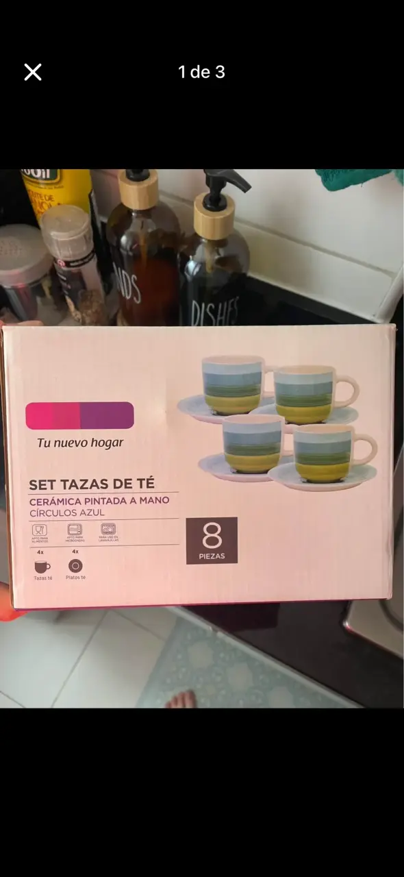 Set de tazas de té coloridas - 1