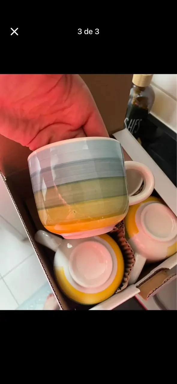Set de tazas de té coloridas - 2