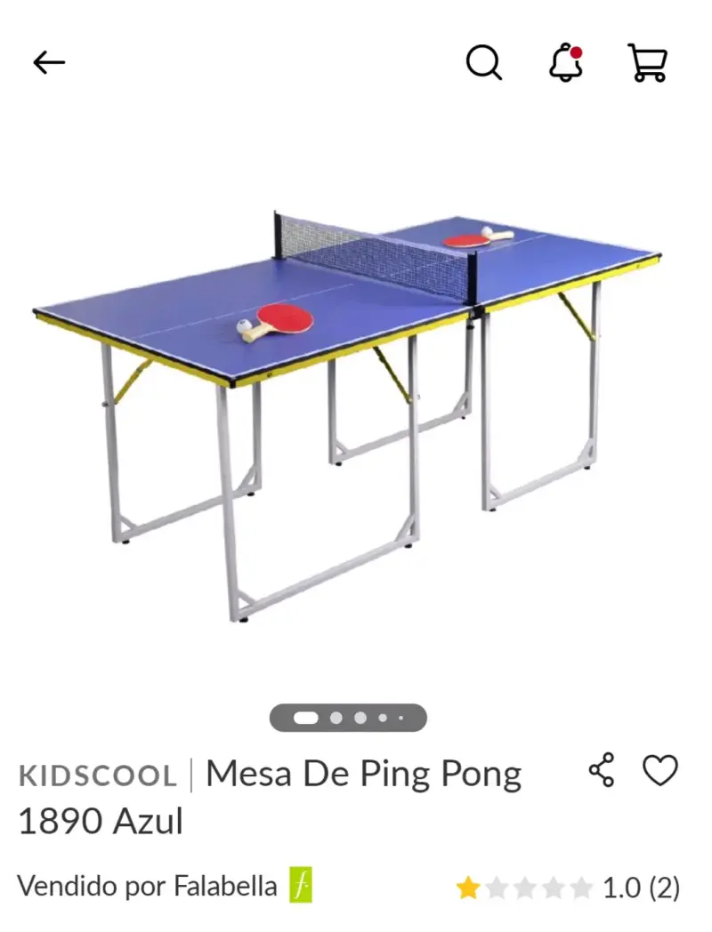 Mesa de ping pong azul