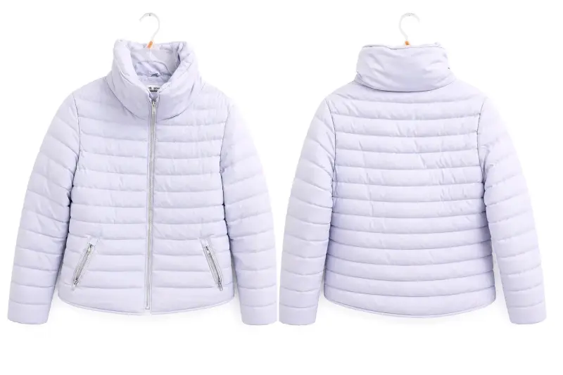 Chaqueta acolchada color lila - 1