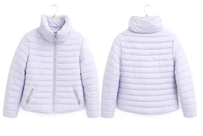 Chaqueta acolchada color lila - miniatura 1
