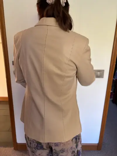 Blazer beige de mujer S - miniatura 3