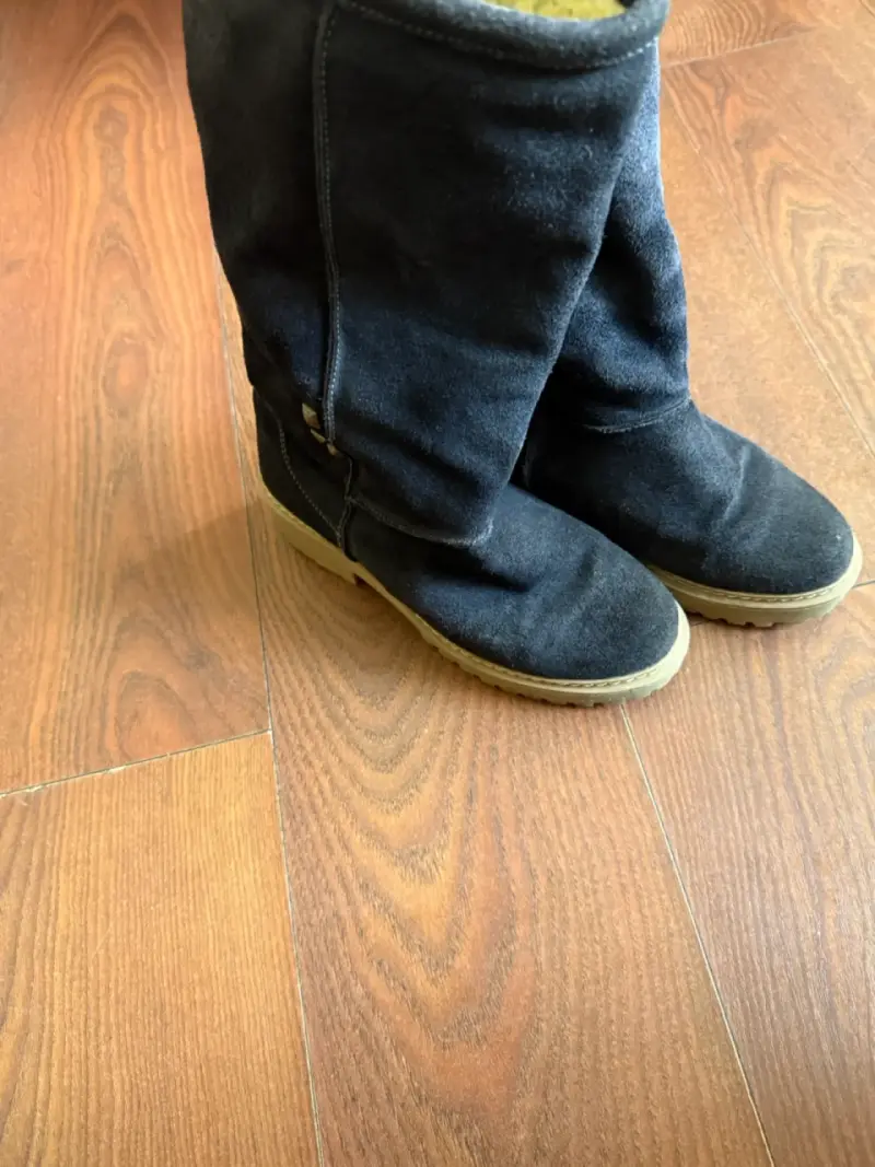 Botas azules de gamuza - 5