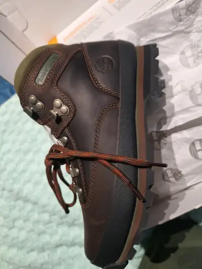 Botas de cuero marrón Timberland - miniatura 3