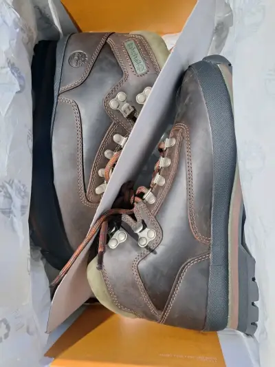 Botas de cuero marrón Timberland - miniatura 4