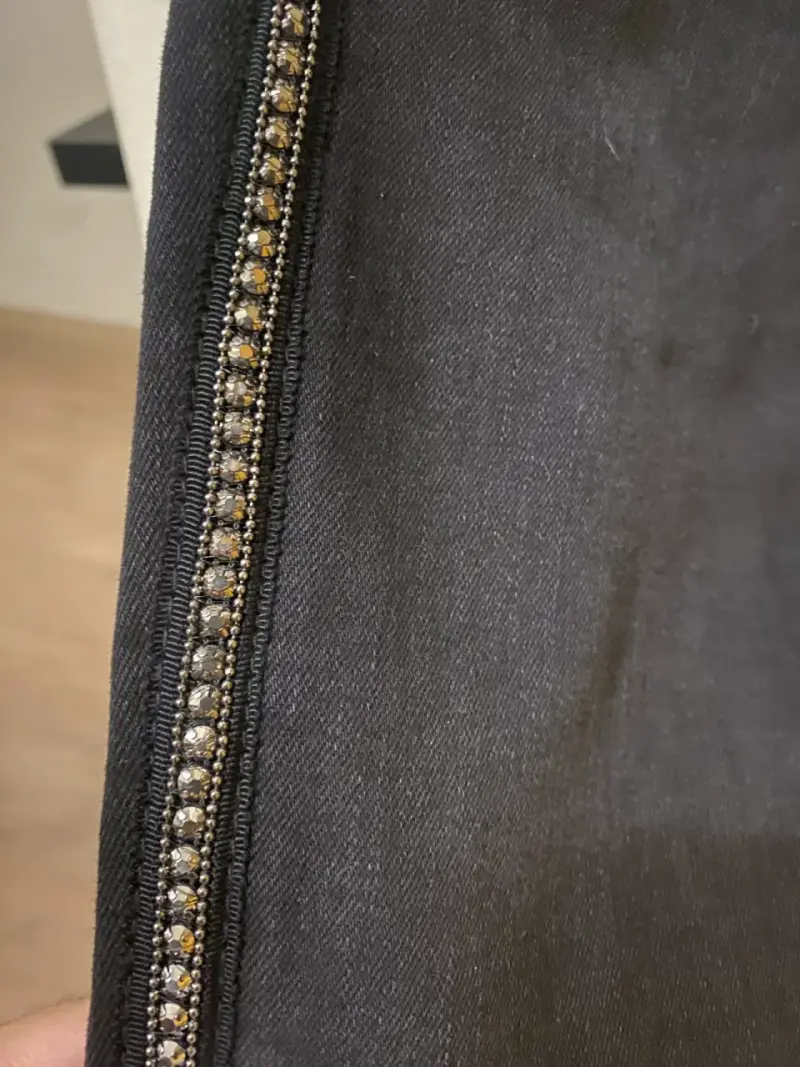 Jeans Zara negros con brillitos 38 - 4