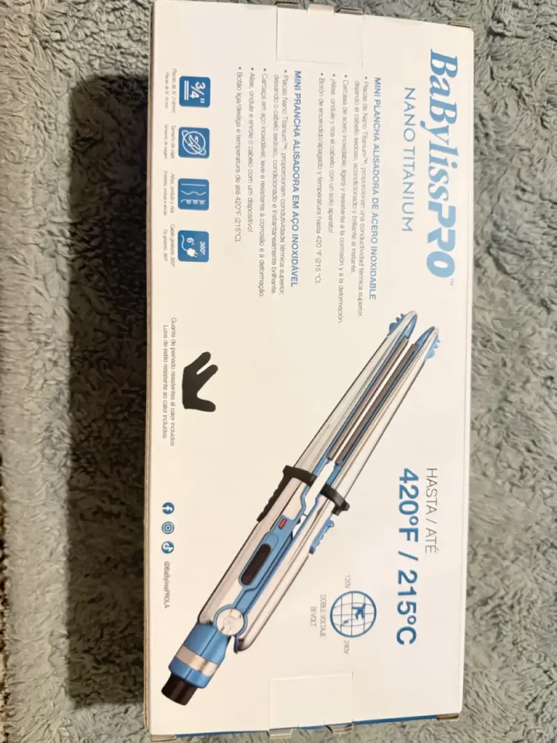 Plancha de pelo BaBylissPRO mini azul - 2