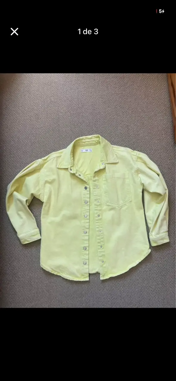 Chaqueta amarilla jeans mango S oversize