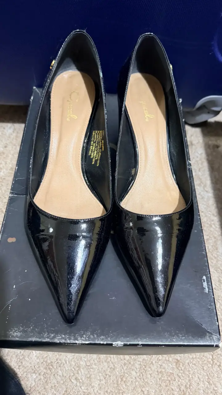 Zapatos de tacón negros brillantes - 2