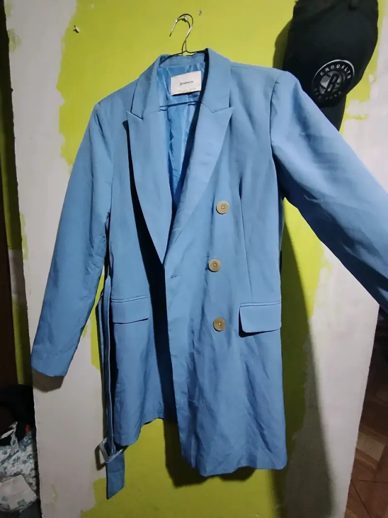 Abrigo azul claro mujer - 2