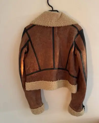 Chaqueta cuero marrón Boken - miniatura 3